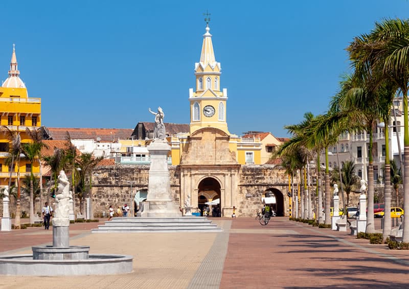 Calles coloridas del Centro Histórico de Cartagena de Indias